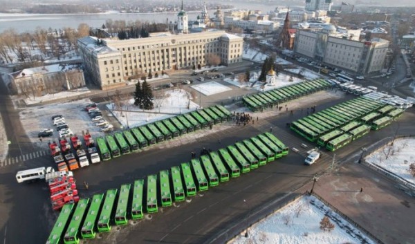 Большую часть новых автобусов передали Ленинскому округу Иркутска                            